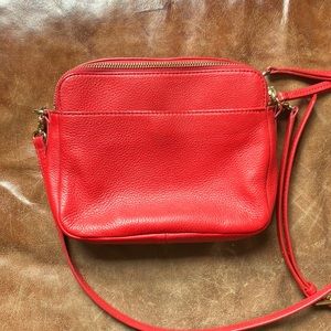 Fossil Sydney Crossbody Bag Genuine Leather in Red